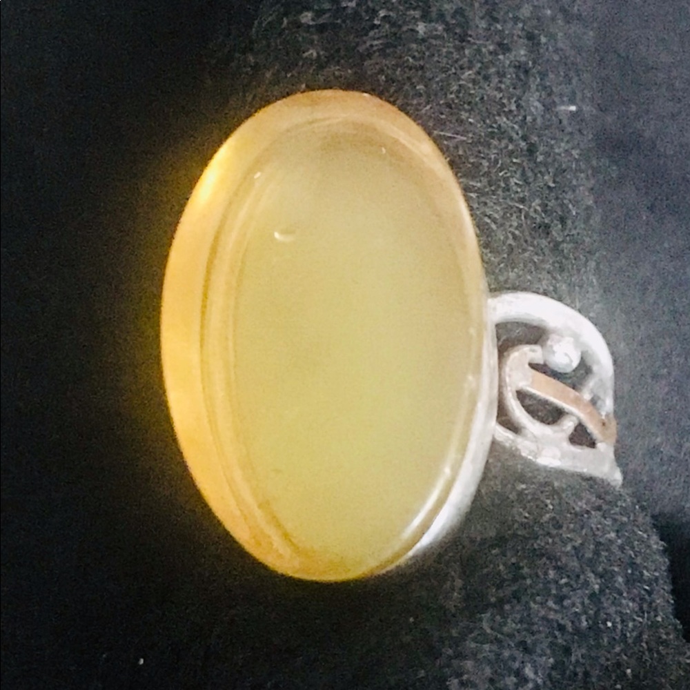 Sterling Silver Ring with green stone
